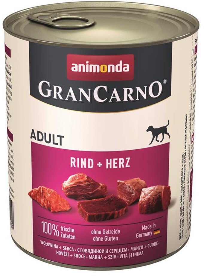 Animonda Dog Grancarno,Carno Adult Inimă De Vită 800gd