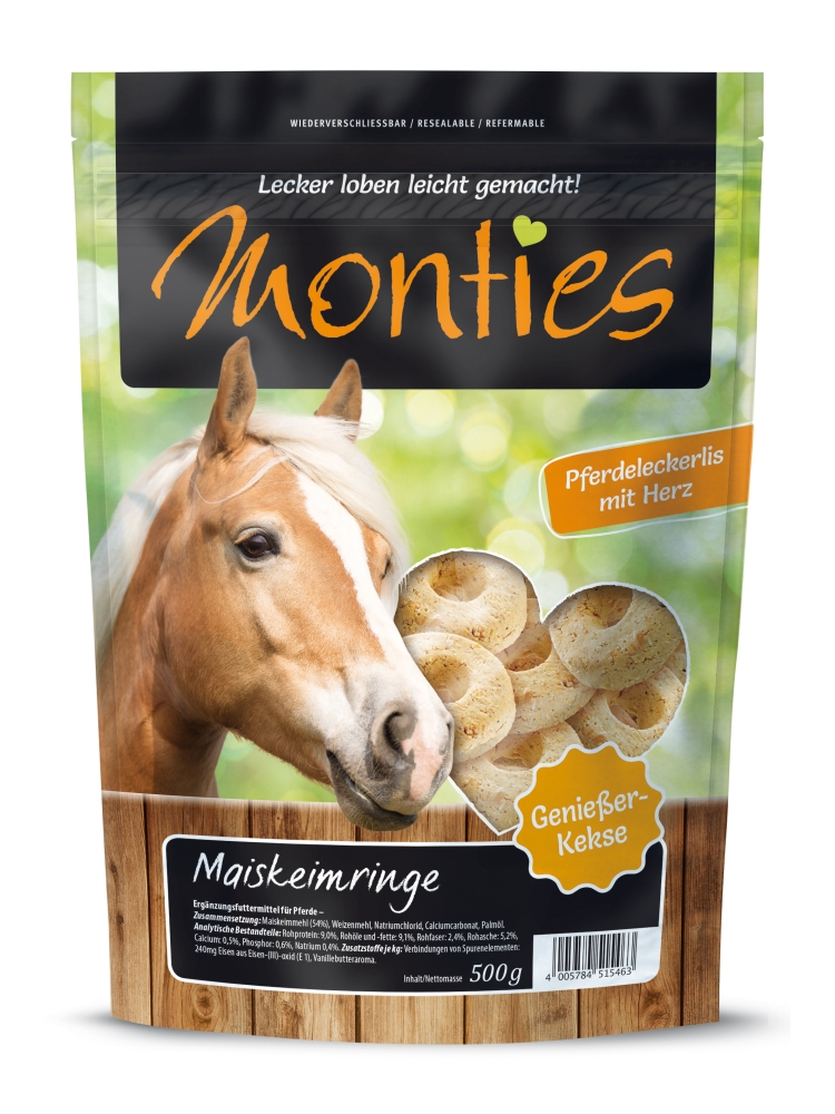 Allco Horse,Mont.Horses Corn Germ Rings 500g