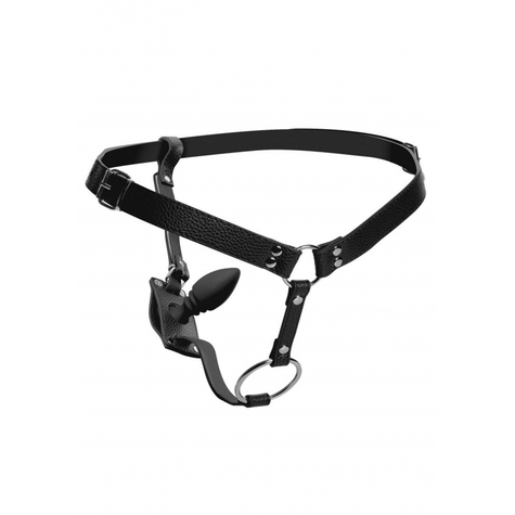 Harness With Cock Ring And Butt Plug