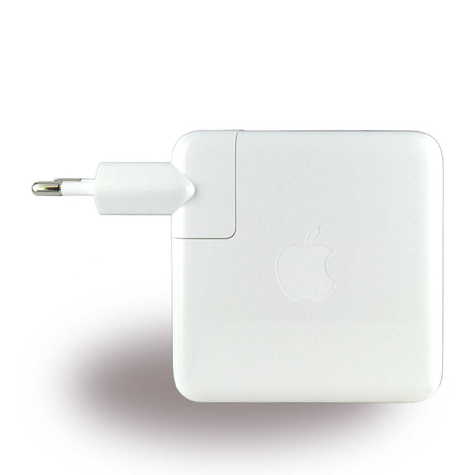 Apple - Mnf82z/A - 87w Charging Adapter Usb Type C - 15 Inch Macbook Pro - White