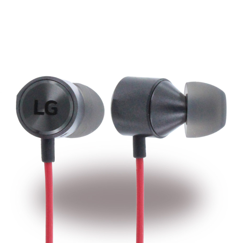 Lg Hssf630 / Le630 Quadbeat 3 Inear Stereo Headset 3.5mm Jack Red/ Black