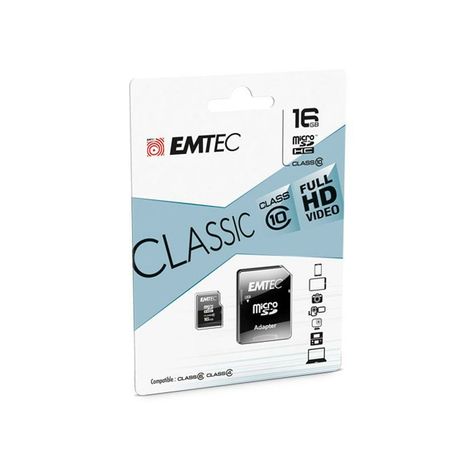 Microsdhc 16gb Emtec + Adaptor Cl10 Classic Blister