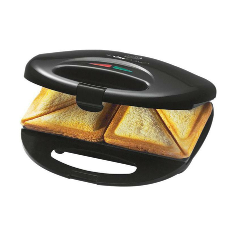 Clatronic Sandwich Toaster ST 3477 Negru-Inox