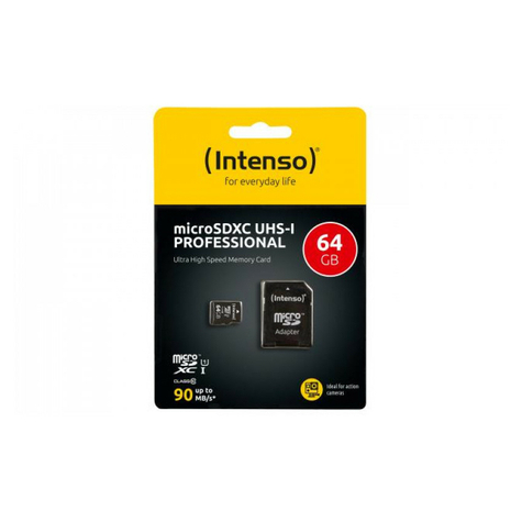 Intenso Secure Digital Card Micro Sd Uhs-I Professional 64 Gb Memory Card