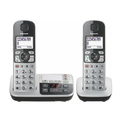 panasonic kx-tge522gs telefon fără fir dect simplu, argintiu-negru
