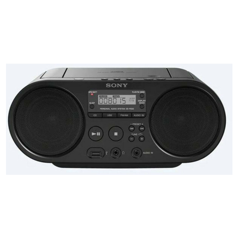 Sony Zs-Ps50b Boombox Cd/Radio Player, Negru