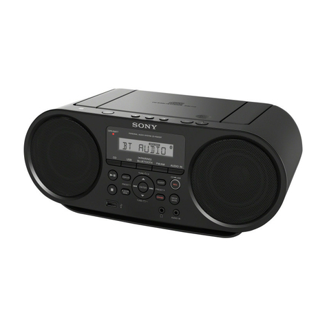 Sony Zs-Rs60bt Boombox Cd/ Radio Player, Negru