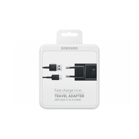 Samsung Fast Charger 15w Usb Type C (Adapter+Cable) 1.5 M Black