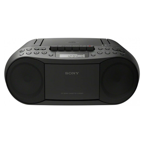 Sony Cfd-S70b Boombox Cd Cassette Radio Negru 