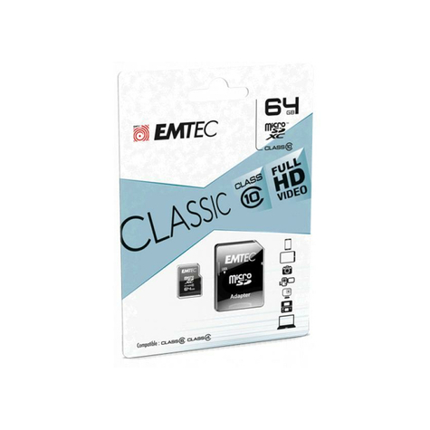 Microsdxc 64gb Emtec + Adaptor Cl10 Classic Blister