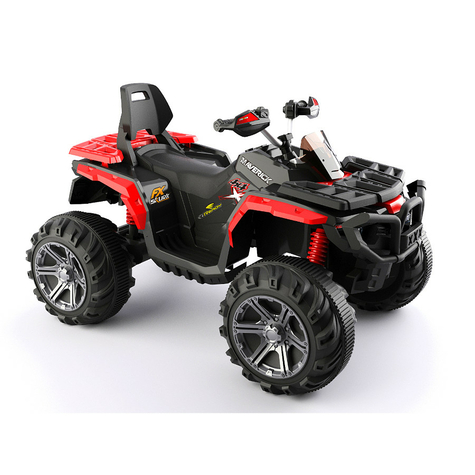 vehicul pentru copii quad electric pentru copii 588 2x35w, 12v7ah, amortizoare + scaun din piele roșu