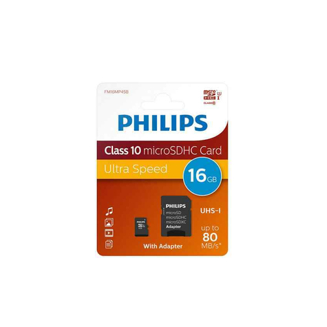 Philips Microsdhc 16gb Cl10 80mb/S Uhs-I + Adaptor Retail