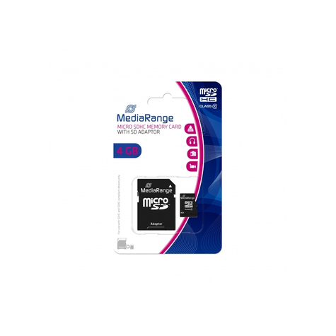 Card Microsd Mediarange 4gb Cl.10 Incl. Adaptor Mr956