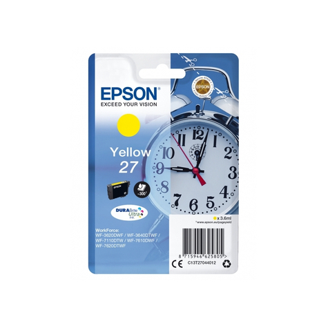 Ceas De Alarmă Epson Ink Alarm Clock Galben C13t27044012 | Epson - C13t27044012