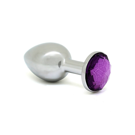Rimba Buttplug, Small Masiv Din Oțel Inoxidabil Cu Cristal (Unisex)