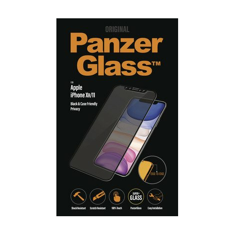 Panzerglass Apple Iphone Xr/Iphone 11 Carcasă Prietenoasă De Confidențialitate Edge-To-Edge, Negru