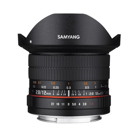 samyang fisheye lens - 12 mm