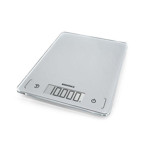 soehnle page comfort 300 slim cântar electronic de bucătărie 10 kg 1 g argintiu blat (plasare) pătrat