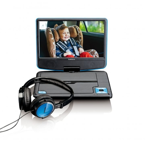 stl lenco dvp-910 - portable dvd player - convertible - black - blue - cd,dvd - 22,9 cm (9 inch) - tft