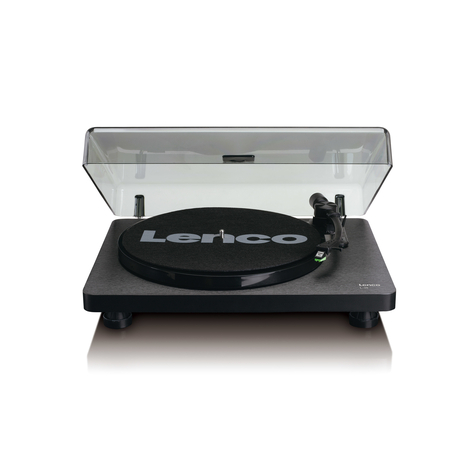 Stl Lenco Lenco L-30 Black Placă Turnantă Audio Cu Transmisie Prin Curea Negru Mdf 33.45 Rpm 30 Cm