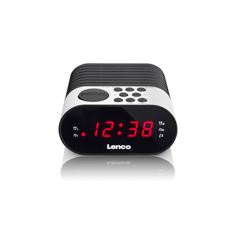 Stl Lenco Cr-07 - Clock - Fm,Pll - Led - Black - White - 3 V - Ac - Battery/Accumulator