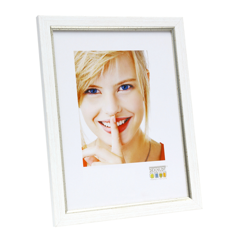 Deknudt S46af1 - Mdf - Plastic - Silver - White - Single Picture Frame - 10 X 15 Cm - Rectangular - 123 Mm
