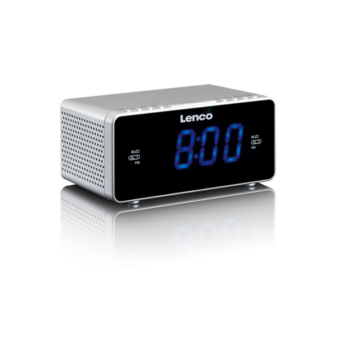 Stl Lenco Cr-520 - Clock - Digital - Fm,Pll - Led - 3.05 Cm (1.2 Inch) - Silver