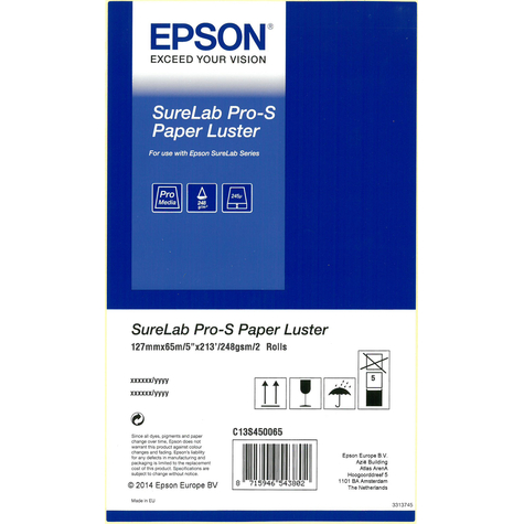 Hârtie Epson Surelab Pro-S Luster Bp 5x65 2 Role