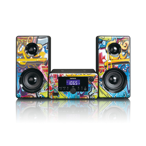 Stl Lenco Mc-020 - Home Audio Mini System - Multicolor - Picture - 10w - Fm,Pll - Blue