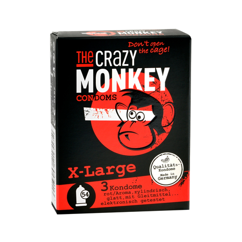 Prezervative The Crazy Monkey Prezervative X-Large 3 Buc.