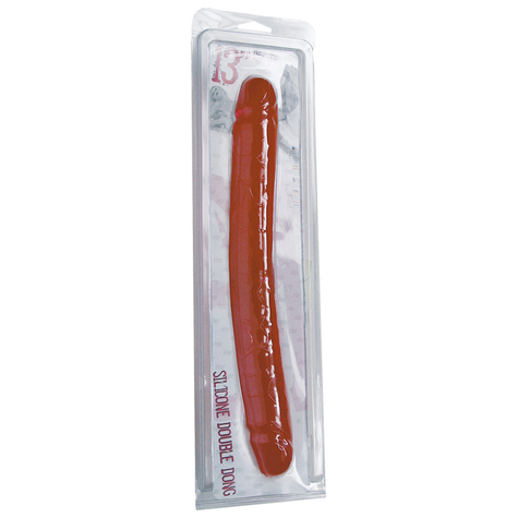 Penis Dublu Roșu, 34cm