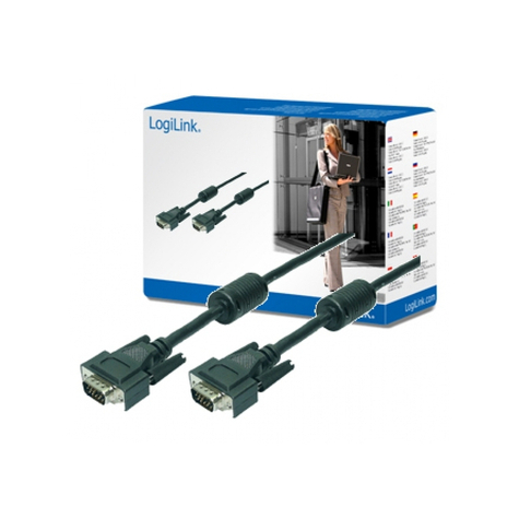 Cablu Logilink Vga 2x Mascul Cu Miez De Ferită Negru 15 Metri Cv0017