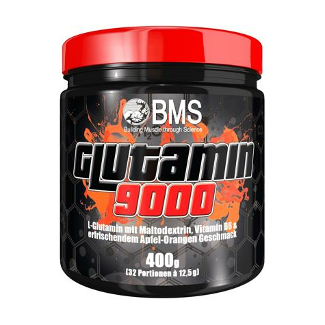Bms Glutamine 9000, Cutie De 400 G, Măr-Portocaliu