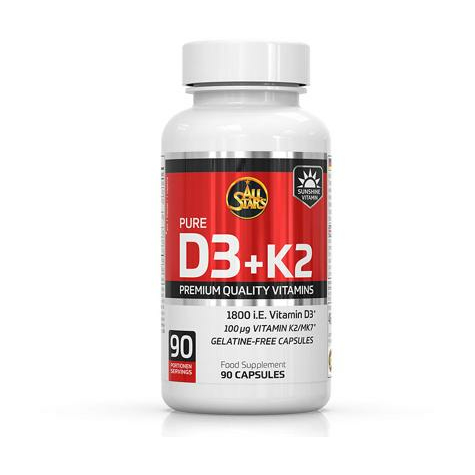 All Stars Vitamin D3 + K2, 90 Capsule Doză