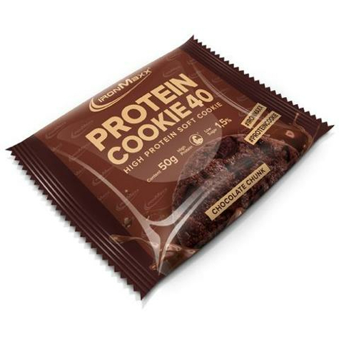 Ironmaxx Protein Cookie 40, 12 X 50 G Cookie, Cu Bucăți De Ciocolată