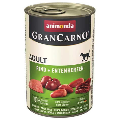 Animonda Câine Grancarno,Carno Adult Ri Ri Rață Inimă 400gd