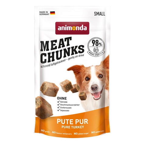 Animonda Snacks Pentru Câini, Bucăți De Carne De Curcan Pur 60g