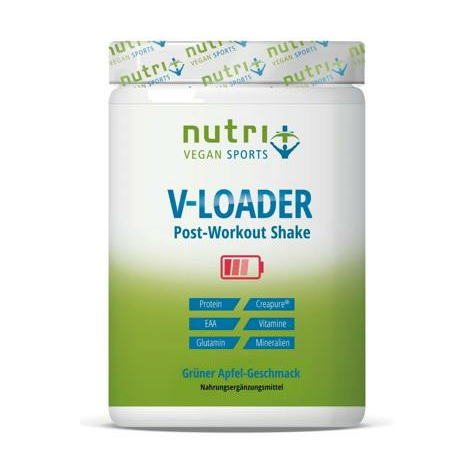Nutri+ Vegan V-Loader Pulbere, Cutie De 750 G, Grapefruit/Măr Verde