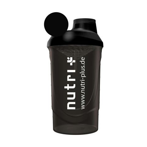 Shaker Nutri+ Classic Protein+ Fitness, Negru Afumat
