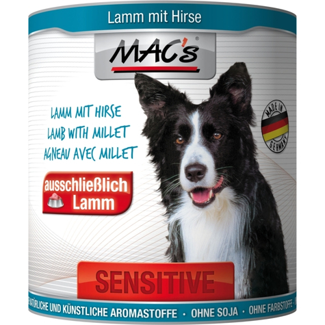 Mac's,Macs Dog Sens.Lamb-Millet 800gd