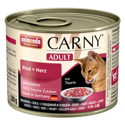 Animonda Cat Carny,Carny Adult Beef+Heart 200gd