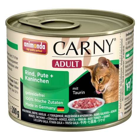 Animonda Cat Carny, Carny Adult Beef+Curcan+Ka.200gd