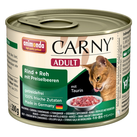 Animonda Cat Carny,Carny Adult Beef+Reh+Pre.200gd