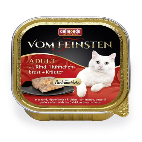 Animonda Cat Vom Feinsten,V.F.Schlemm.Rind+Chickenbr.100gs