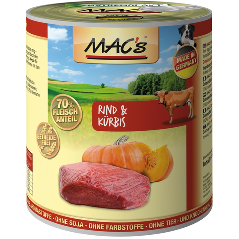 Mac's,Macs Dog Dog Beef Pumpkin 800 G D