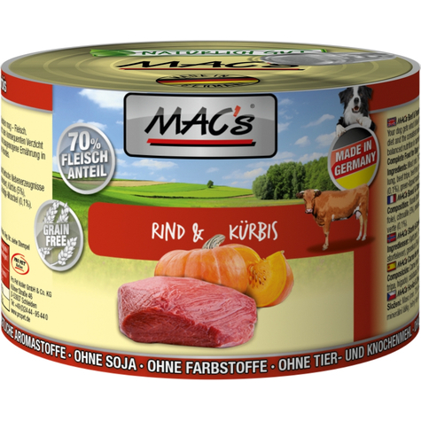 Mac's, Macs Dog Beef + Dovleac 200gd