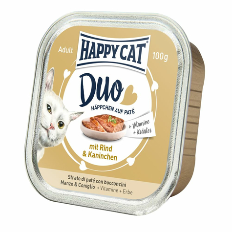 Happy Cat,Hc Duo Pate De Vită+Canin. 100gs