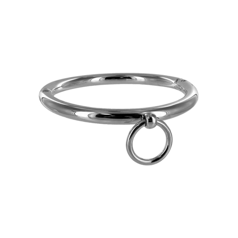 bondage : guler de oțel laminat pentru femei cu inel