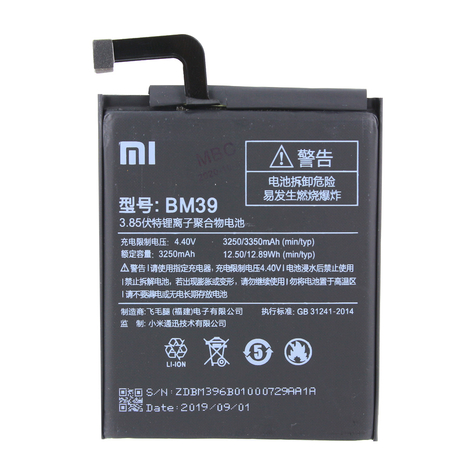 Xiaomi Bm39 Xiaomi Mi 6 3250mah Baterie	 Original