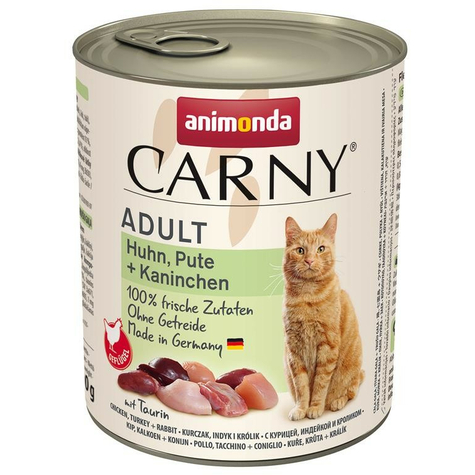 Animonda Cat Dose Carny Adult Pui, Curcan + Iepure 800